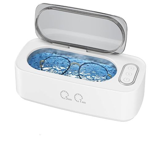 Jewelry Cleaner, 48kHz Ultrasonic Jewelry Cleaner Machine for Eyeglasses, Jewelry, Rings, Watch Straps, Dentures