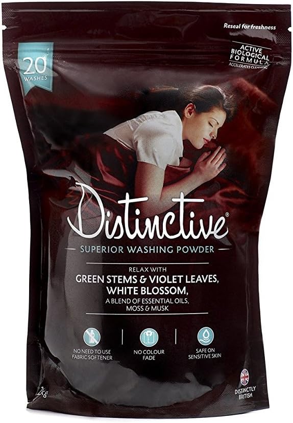 Distinctive Powder Laundry Detergent - Bio Washing Powder - Eco - Relaxing Fragrance (Pack of 1)