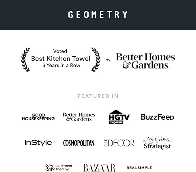 GEOMETRY Kitchen Tea Towels - Quick Dry Microfiber Dish Towels for Kitchen Diedre, 18" x 30" 1 Pack
