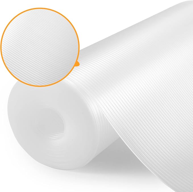 Glotoch 2 Rolls 12" X20 FT Non Adhesive Clear Shelf Liners for Kitchen Cabinets, Waterproof Drawer Liners for Kitchen, Non Slip Cabinet Liners for Shelves/Dresser/Refrigerator/Bathroom
