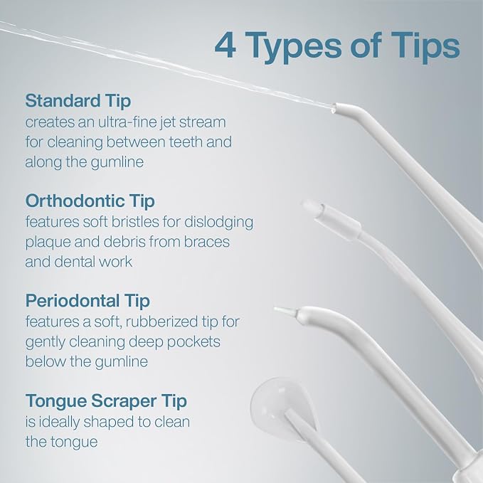 AquaSonic Aqua Flosser - Cordless Rechargeable Water Flosser for Teeth - Waterproof, Portable Oral Irrigator for Dental Cleaning with 5 Jet Tips – Braces Home Travel