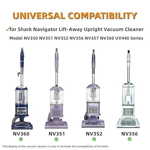 JEDELEOS Floor Nozzle Hose 193FFJ and Brush Roll 117FFJ for Shark Navigator NV350,NV351,NV352,NV355,NV356,NV356E,NV357,NV42,NV22,UV440 Lift-Away Upright Vacuum Bundle