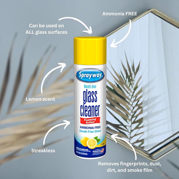 Sprayway All Purpose Cleaner Foaming Spray | Lemon Scent | 19oz | 1 Pack | Disinfectant, Foaming Multi-Surface Cleaner, Cuts Grease & Grime | Kills 99.9% of Germs