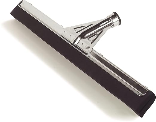 SPARTA Flo-Pac Floor Rubber Squeegee Window Squeegee with Reinforced Metal Frame for Floor, Bathroom, Kitchen, Concrete, Tile, Garage, Commercial Use, 22 Inches, Black, (Pack of 10)