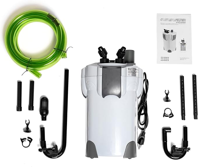 CNZ HW-402B 265GPH Canister Filter with Built-in 9w Sterilizer White