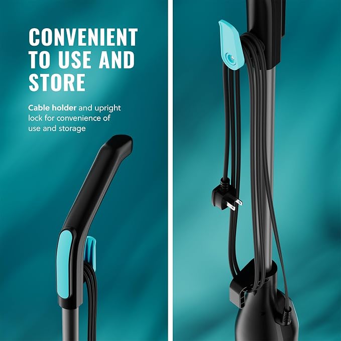 Pursteam New & Improved ScrubMaster Steam Mop with Dual Scrubbing LED Head