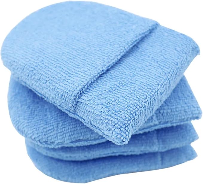 5pcs Car Polishing Wax Sponge Soft Microfiber Car Wax Applicator Mitts Foam Applicator Pad for Car Detailing Care Tool(5pcs Gray)