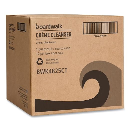 Boardwalk Multi-Surface Creme Cleanser, Baby Powder Scent, 32 oz Bottle, 12/Carton