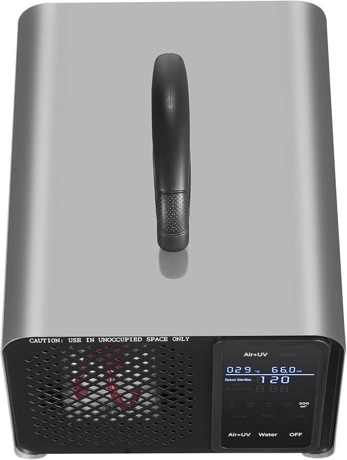 VEVOR Ozone Generator, 36000mg/h Commercial Ozone Machine, with 15s Delayed Start & Area-Based Timer & LCD Touchscreen Display, Industrial Deodorizer for Car, Smoke, Home Odors, Up to 3200 sq.ft