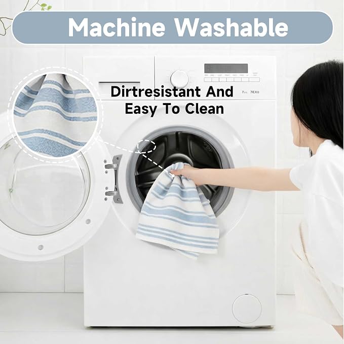Dish Cloths 13”x 13”, 8-Pack Cotton Super Soft Absorbent Dish Rags, Quick Drying Dish Towels for Kitchen