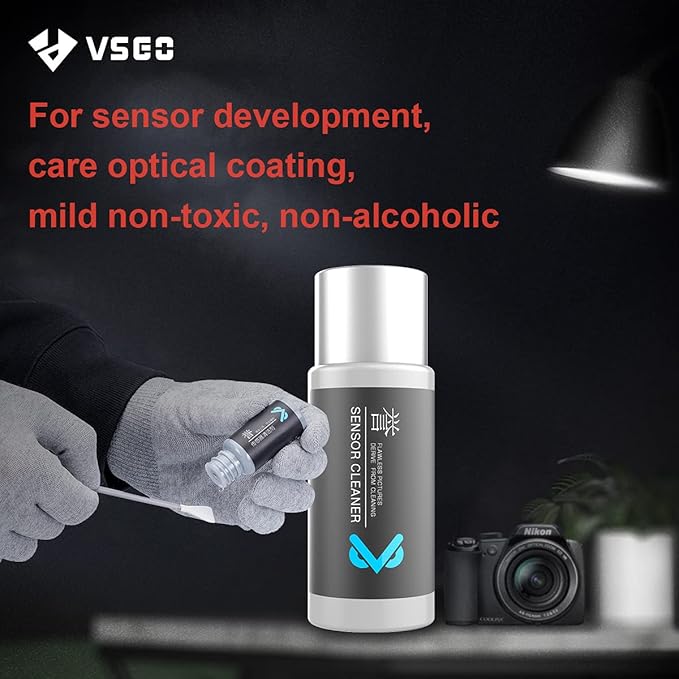 VSGO Electronic Air Blower V-P01E Professional Lens Cleaning Pen Lens Brush and VS-S04E Camera Sensor Cleaning Kit