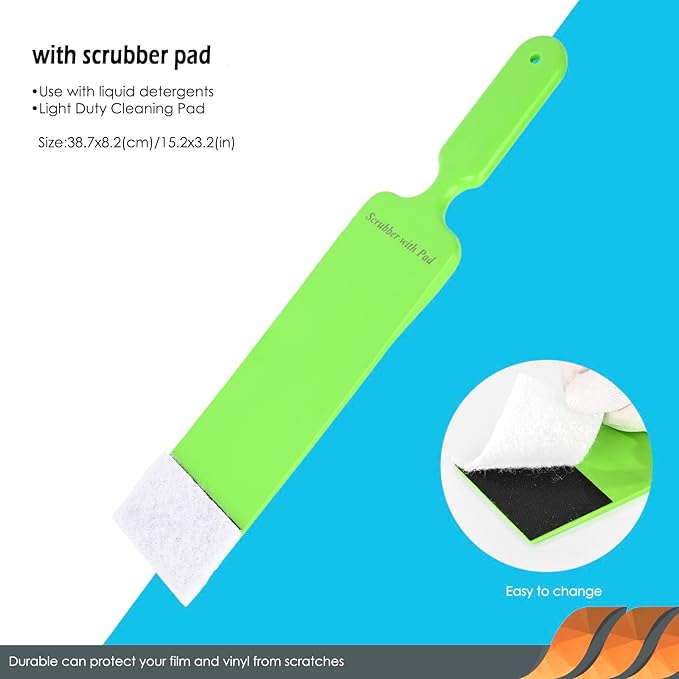 EHDIS Window Tint Bulldozer Squeegee Scrubber Paddle Squeegee, Long Handle Flat Glass Bulldozer Tint Tool
