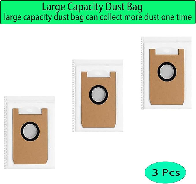Replacement for Loorow AT800 Accessories : Replace Part for Loorow AT800 3-in-1 Robot Vacuum 1 Main Brush 4 Side Brush 3 Filter 3 Mop Pad 3 Dust Bag (14 Pack)