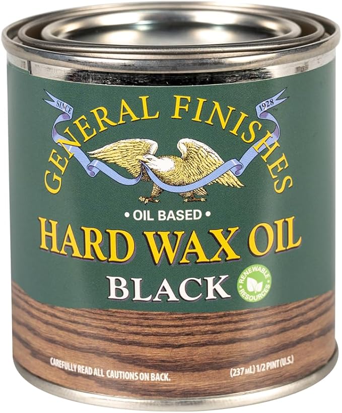 General Finishes Hard Wax Oil, 1/2 Pint, Black