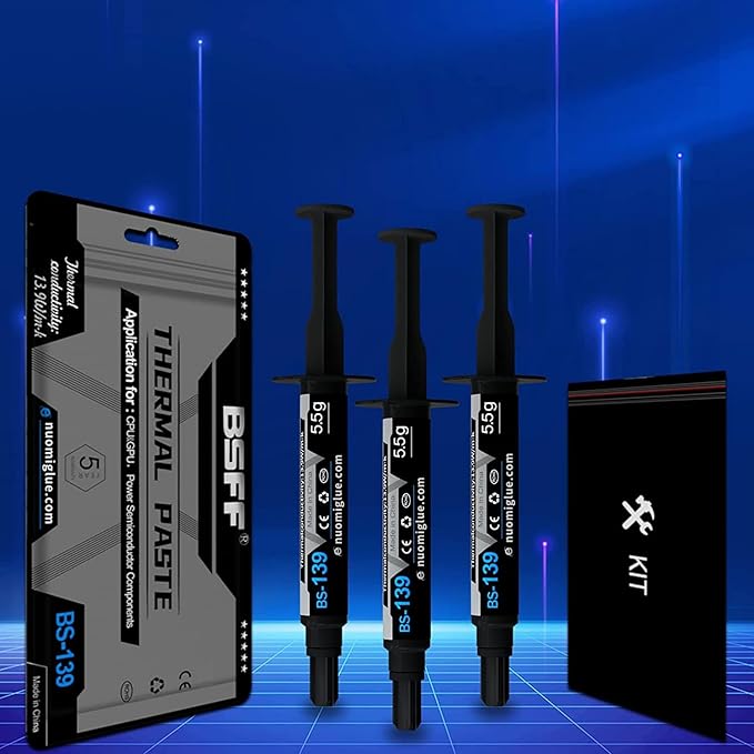 Thermal Paste, 16.5g with Toolkit CPU Paste Thermal Compound Paste Heatsink for IC/Processor/CPU/All Coolers, Carbon Based High Performance
