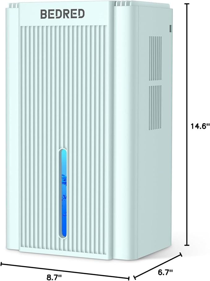 Dehumidifier, 95OZ Dehumidifier for Home 1000 Sq.Ft - Quiet with Auto Shut Off & Relaxing 7 Color Ambient Light,Ideal for Livingroom, Bedroom, Basement(Pale Turquoise)
