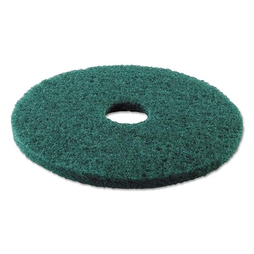 Boardwalk BWK4013GRE Standard Heavy-Duty Scrubbing Floor Pads, 13" Diameter, Green (Case of 5)