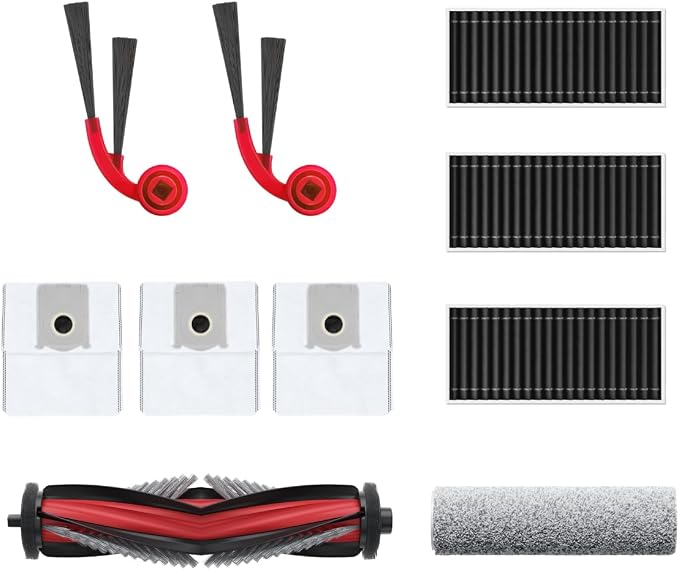 Yeedi Accessories Buddy Kit Compatible with M14 Plus- ZeroTangle 3.0 Main Brush (1pc), Side Brush (2pcs), Filters (3pcs), Dust Bags (3pcs), Roller Mopping Pad (1pc)