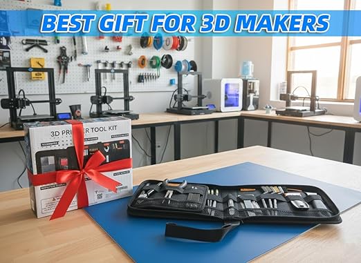 68Pcs 3D Printer Tools Kit with Storage Case, 3D Printer Accessories - Deburring Tool, 3D Printer Removing Scrapers, Metal Files, Brushes, Hand Drill, Tweezers, for Bambu Lab, Ender 3, Kobra, etc.