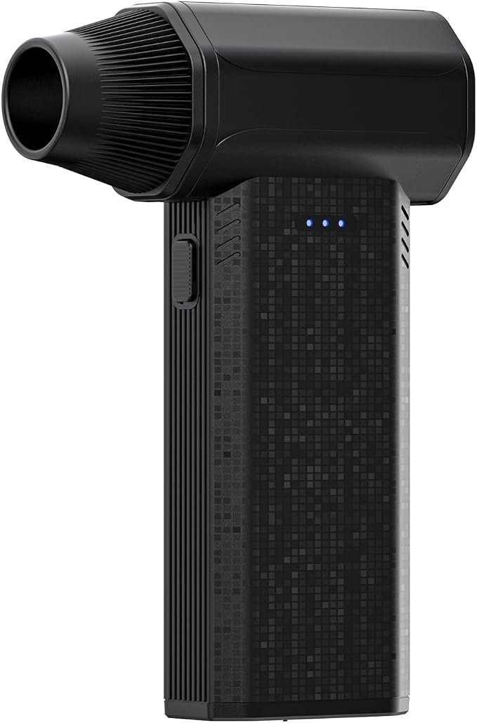 Compressed Air Dust Collector, 110000RPM Super Powerful Electric Dust Collector, 3-Speed Adjustable Rechargeable Mini Violent Fan, Suitable for Keyboard, Computer, Car, Home Cleaning