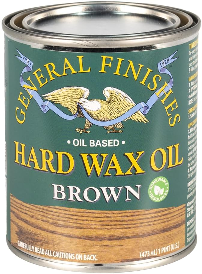 General Finishes Hard Wax Oil, 1 Pint, Brown