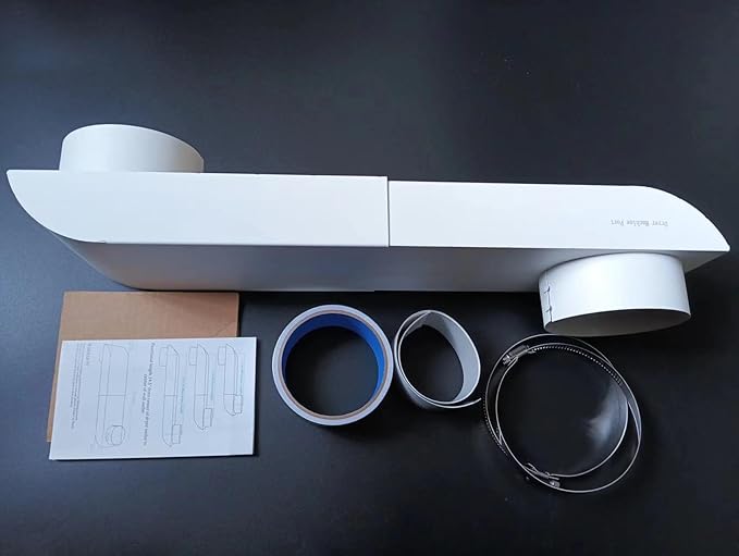 Periscope Dryer Vent Connector Kit, Upgraded 304 Stainless Steel Adjustable 9.5-14.5" Telescoping Dryer Vent Duct Fit all 4 in Outlet Tight Space Slim Flat Exhaust Duct Pipe Hose Replacement Vents