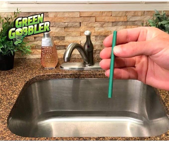 Green Gobbler Lemon Scent Bio Flow Drain Deodorizer Strip, 1.47 Ounces (Pack of 12)