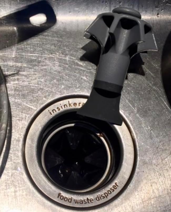 Rocky Mountain Goods Sink Garbage Disposal Guard - Prevent Silverware from Slipping into Disposal - Sink Disposal Splash Guard - Universal Fit - Food Scraper for Easy Sink Cleaning