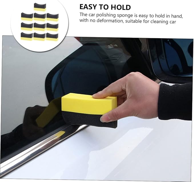 SUPVOX 50pcs Car Wax Applicator Pads Durable Sponge for Tire Dressing Cleaning Versatile Tool for Car Furniture More Tear Resistant Comfortable Design