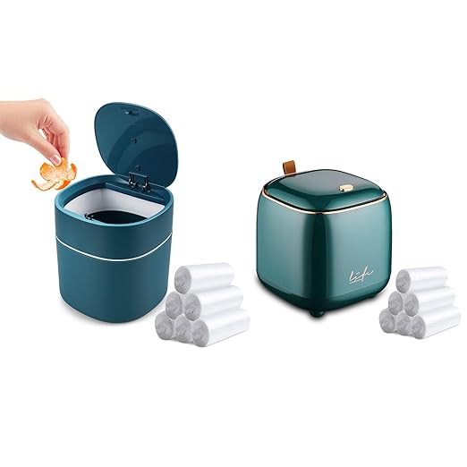 Mini Trash bin with lid 2 pcs with Trash Bags 360 pcs