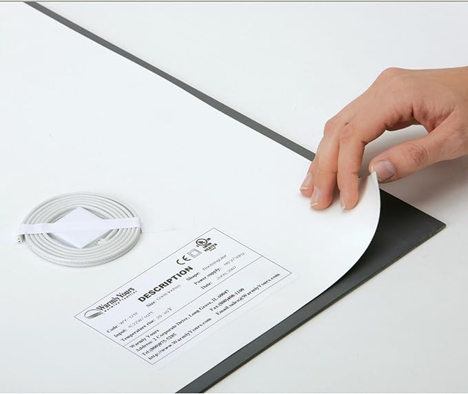 WarmlyYours Heated Mirror Defogger Oval 18x26 in. Self-Adhesive Anti Fog and Steam Electric Pad for Existing Bathroom Wall Mirrors