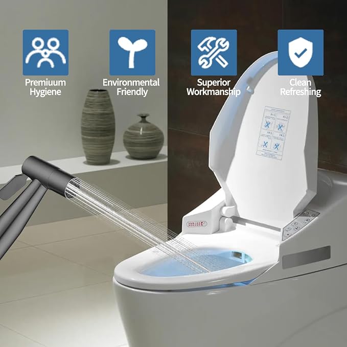 MLD Hand Held Bidet Sprayer for Toilet, Muslim Shower Bidet Hose Toilet Faucet Sprayer Kit, Toliet Jet Spray Bidet Attachment with T Valve, Toilet Water Spray Shower for Washer and Cleaner