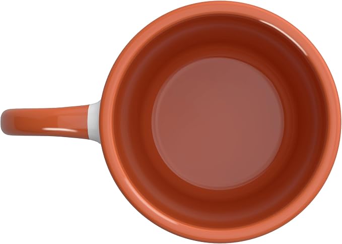 Coffee & Cleaning Supplies Daily Fuel Ceramic Mug, Orange/White