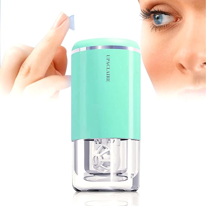 Ultrasonic Contact Lens Cleaner, Intelligent Cleaning Machine for Soft Contact Lenses, Green