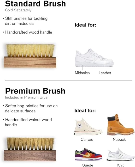 Jason Markk Essential Kit & Delicates Shoe Cleaning Brush Bundle, 3-Piece Shoe and Sneaker Cleaner Set, Deep Cleaning and Extra Gentle, Safe for Leather, Suede, Nubuck, Cotton, Knits