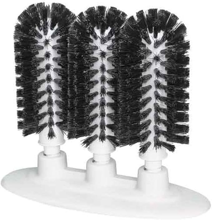 Bar Maid 3-Brush Manual Glass Washer w/Suction Cup Base