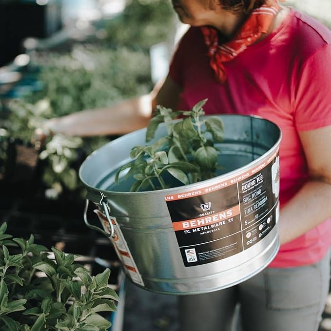 Behrens 5 Gallon Round Steel Tub (3 Tubs)