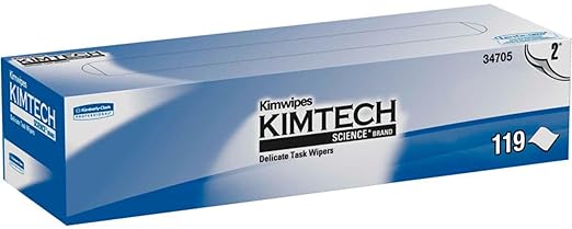 Kimberly Clark 34705 Kimtech Science Kimwipes, 2-Ply, 11.8" x 11.8" Wipers (Case of 15 Boxes, 119 per Box)