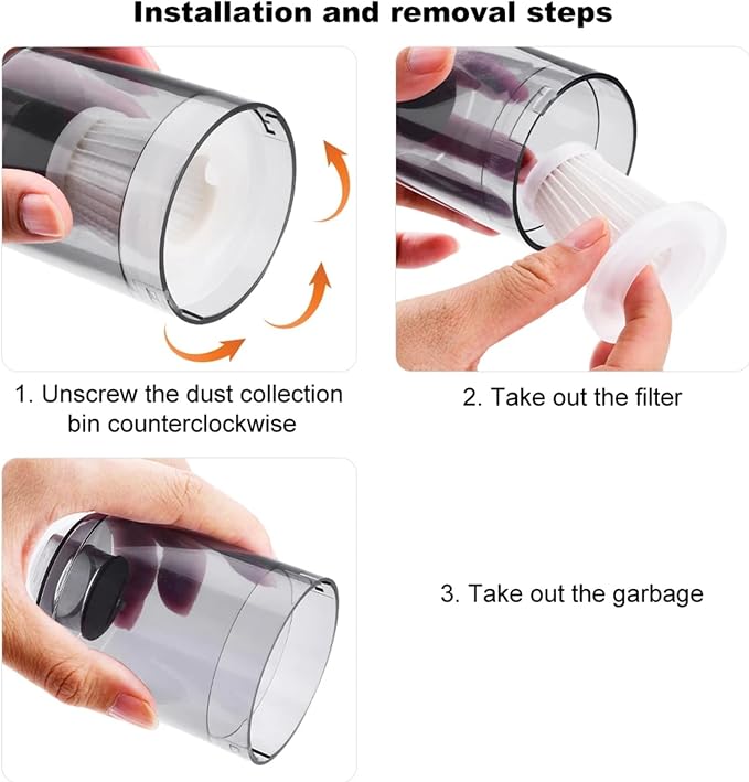 V8 Plus Car Vacuum Cleaner with 5 Replacement HEPA Filters