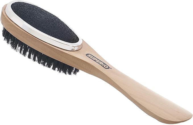 Superio Lint Brush for Clothes,6-Pack,3 in 1 Garment Brush - Double Sided Wood Handle,Clothes Brush,Lint Brush for Suit,Wool Coat,Removes Pet Lint and Dust and Shoe Horn
