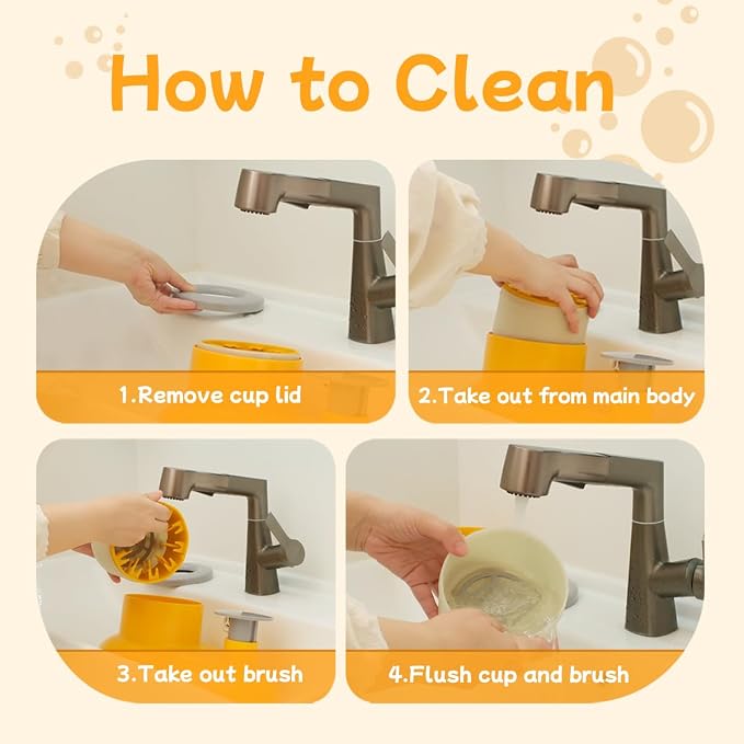 Mechanical Dog Paw Cleaner-Manual Spinning-Cup Washer (Small-Medium)