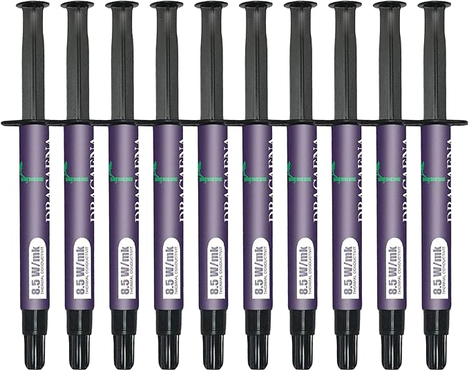 Dracaena.io 10 Pack of 4g Carbon-Based Thermal Paste, High-Performance Compound for CPUs, Consoles, GPUs, Laptops. Thermal Interface Material-CT9, High Conductivity, Long Durability, Non-Conductive