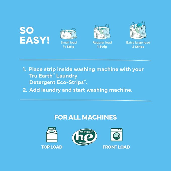 Tru Earth Laundry Sheets 64 Count (128 Loads) and Fabric Softener 80 Count (160 Loads) Fragrance Free Bundle