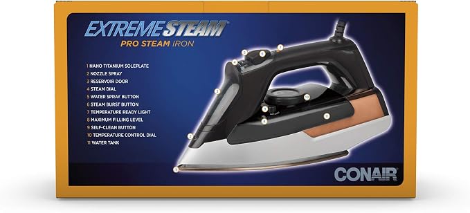 Conair ExtremeSteam 1875 Watt Pro Steam Iron