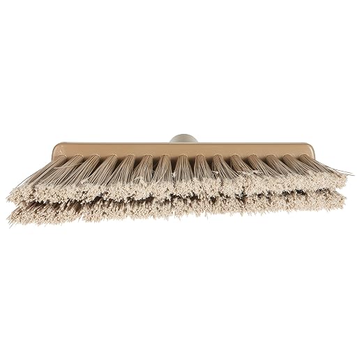 Vikan 291666 Split Bristle Angle Head Broom, 11.4", Brown