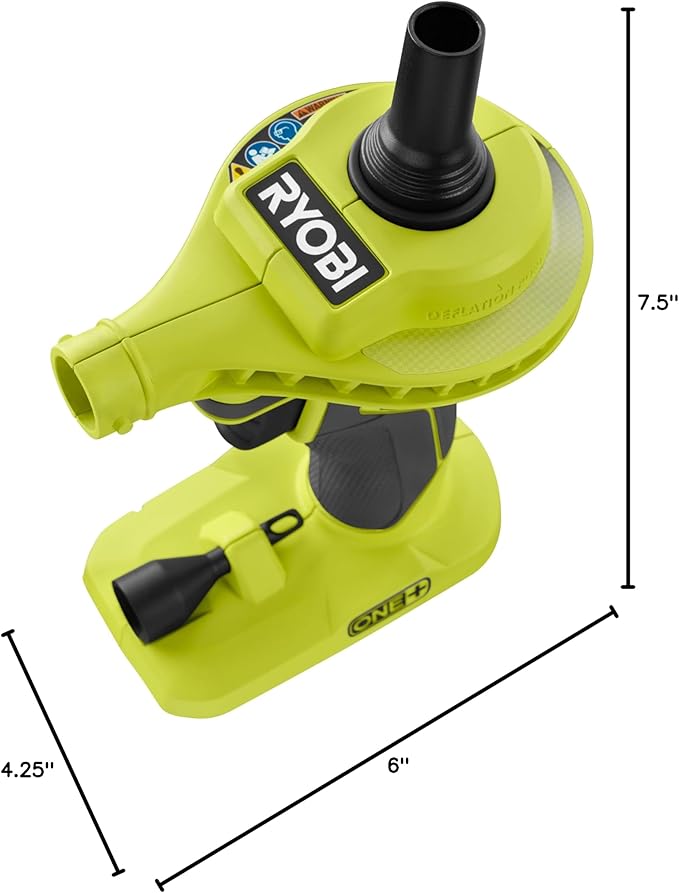 RYOBI 18-Volt ONE+ Cordless High Volume Power Inflator Tool Only P738