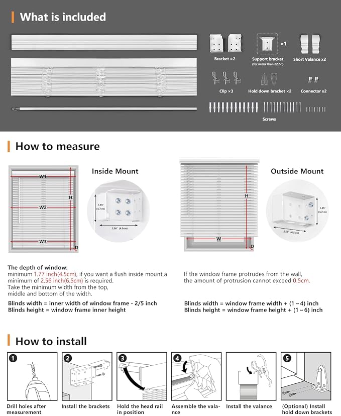 LazBlinds Cordless Faux Wood Blinds with Crown Valance, Room Darkening & Light Control, 2 Inch Horizontal Window Blinds, Blinds for Indoor Windows - 30" W x 72" H, White