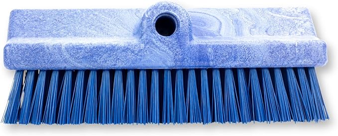 SPARTA 40423EC14 Plastic Floor Scrub Brush, Wall Brush, Equipment Brush With Nonabsorbent Bristles For Industrial Kitchens, Hospitals, Commercial Cleaning, 10 Inches, Blue, (Pack of 2)