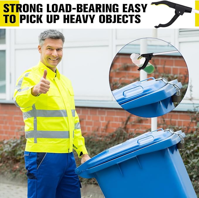Sabary 6 Pcs Grabber Reacher Trash Pickers Bulk Tool 30'' Spring Earth Day Long Upper School Litter Cleanup Heavy Duty Handy Mobility Aids Pick up Lightweight Nonslip Claw Elderly Arm Extension