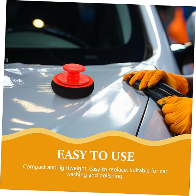 Mobestech 3sets Car Wax Applicator Pads Car Polishing Kit Wax Sponge Pads Tools Vehicle Buffing
